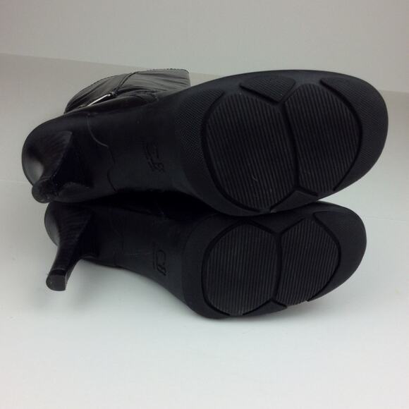 Gianni Bini | Black Brazilian Leather Heeled Boots 6M - Picture 6 of 7